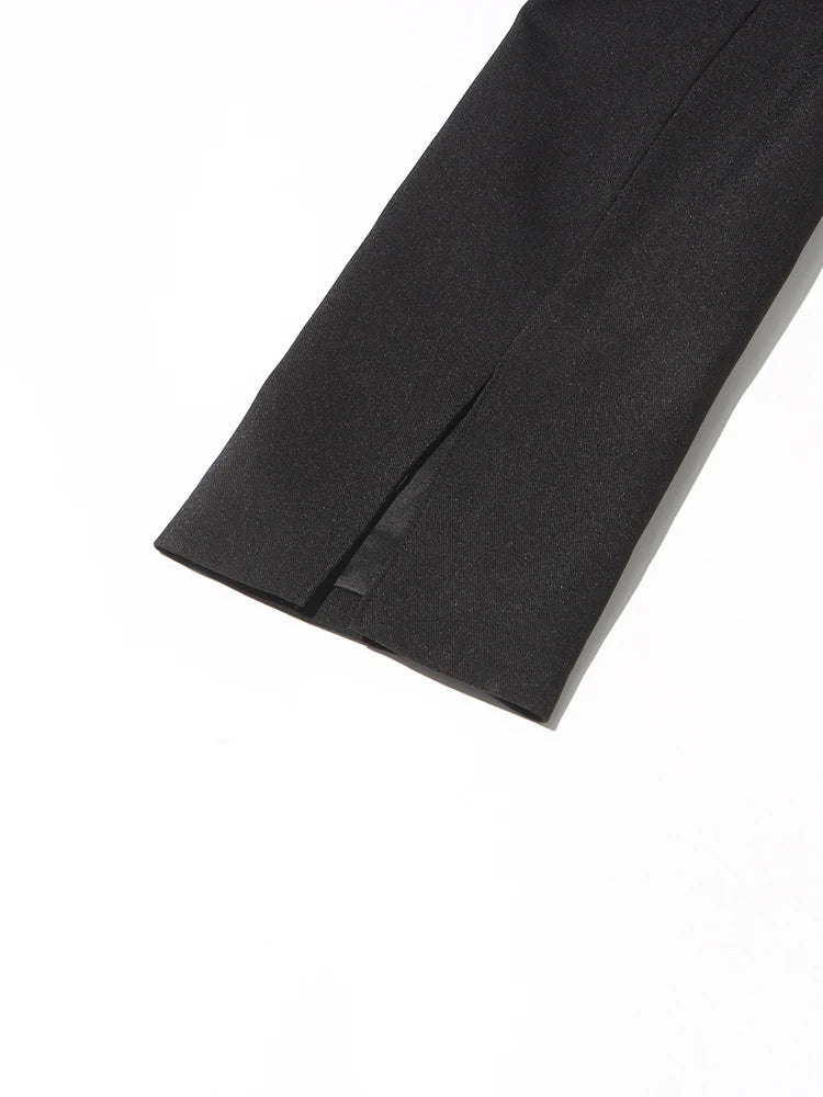 Asymmetric Slim Tunic Blazer