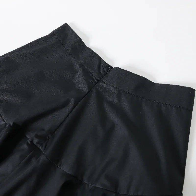 Tiered Falbala A-Line Midi Skirt