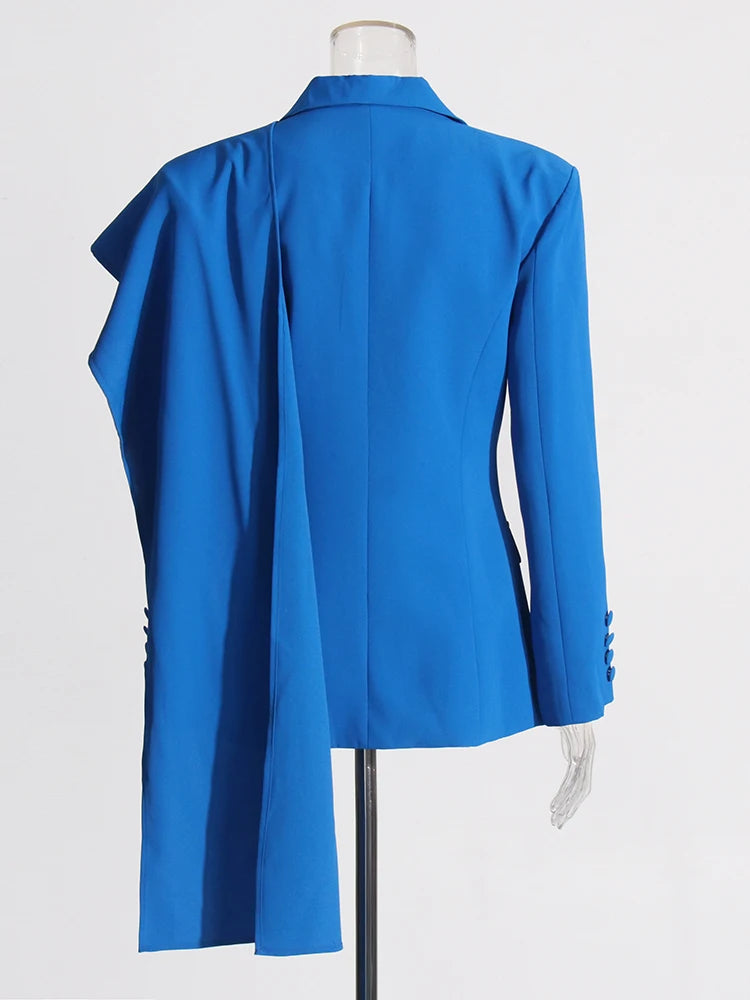 Patchwork Notch Lapel Blazer