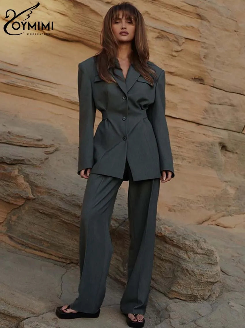 Structured Tunic & Straight Trousers Set