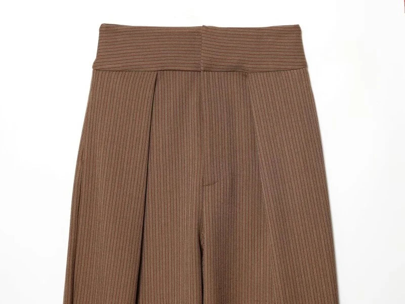 Wide Leg Pleated Trousers