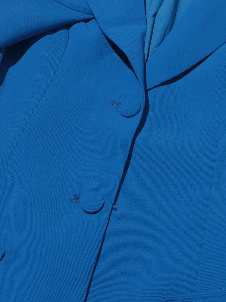 Patchwork Notch Lapel Blazer