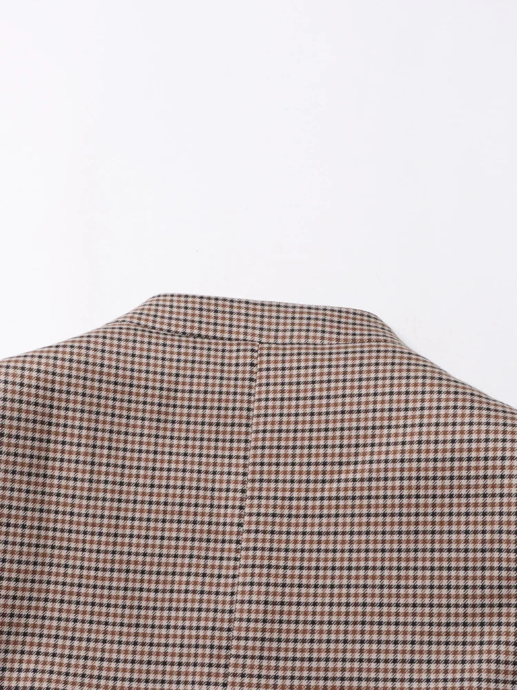 Colourblock Lace-Up V-Neck Blazer