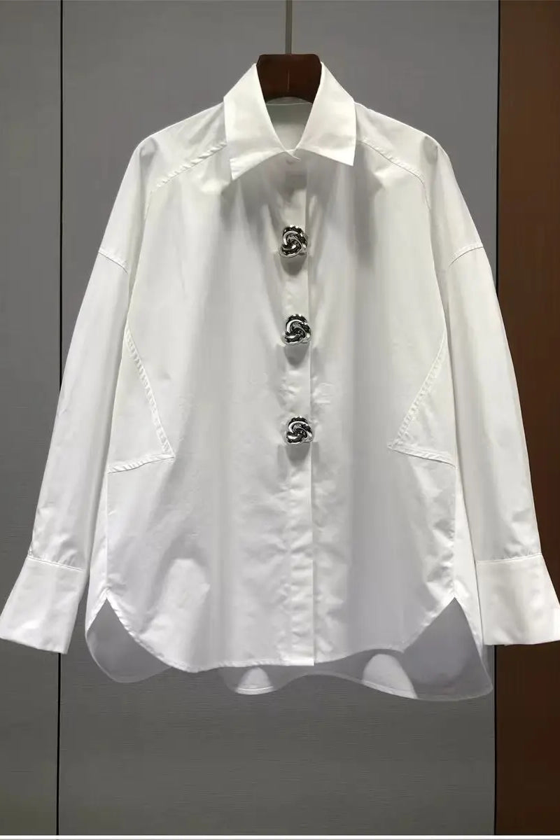 Oversized Cotton Blouse