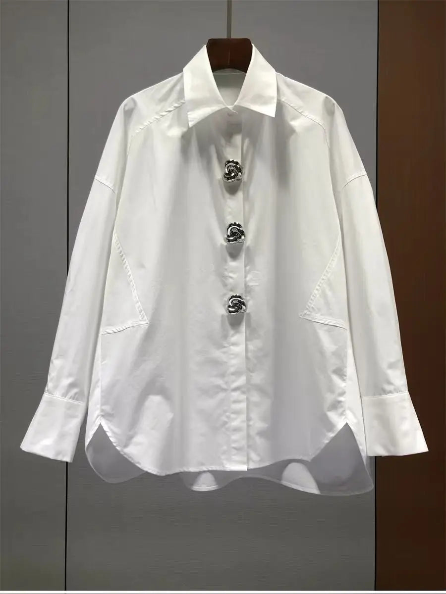 Oversized Cotton Blouse