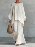 Casual Shirt & Wide Leg Pants Set