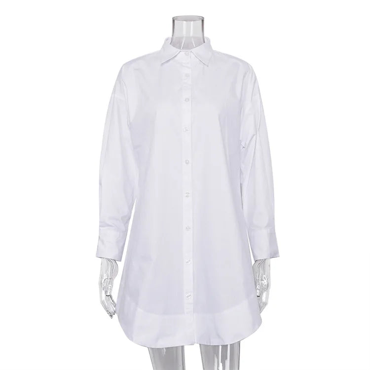 Minimalist Patchwork Oversized Work Blouse