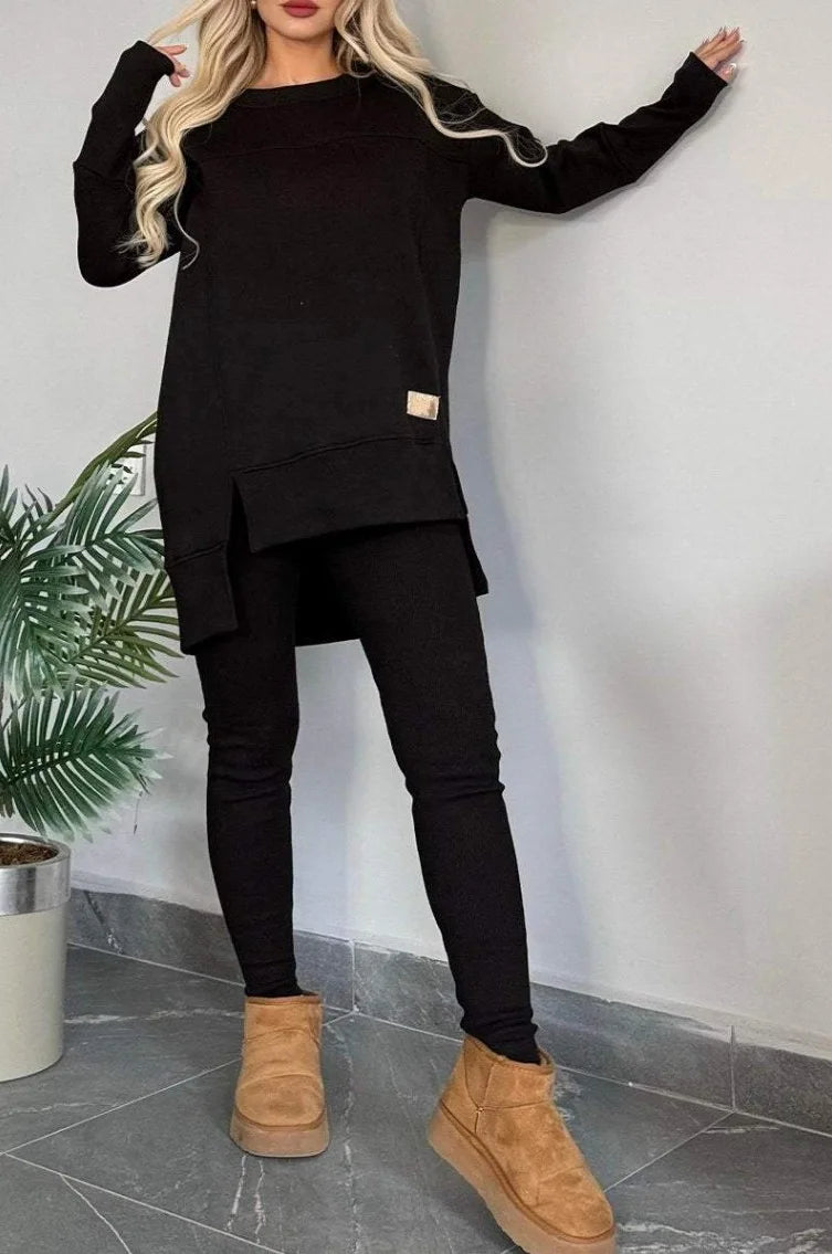 Hoodie & Slim-Leg Trousers Set