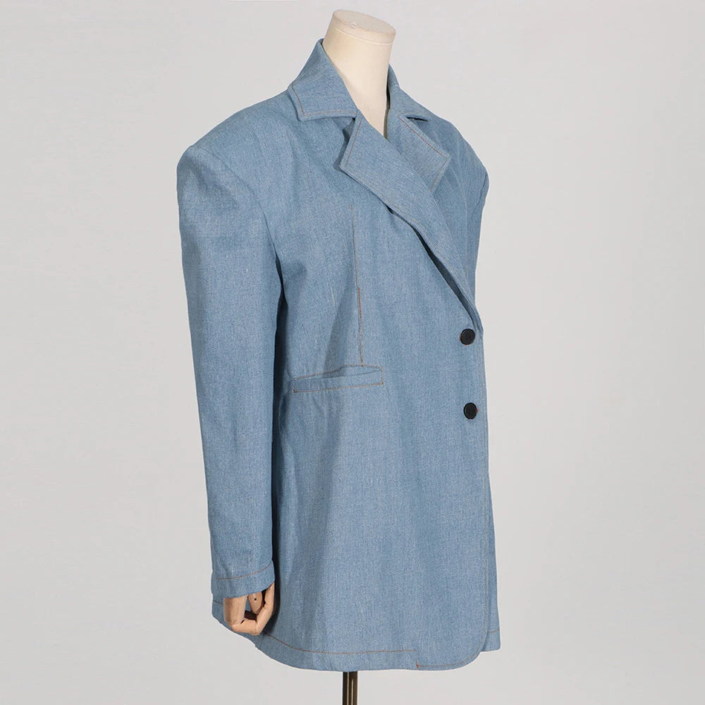 Minimalist Lapel Button Jacket