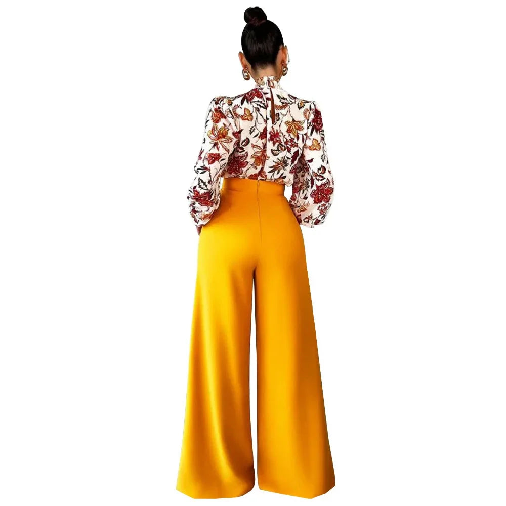 Asymmetric High-Waist Wide-Leg Trousers