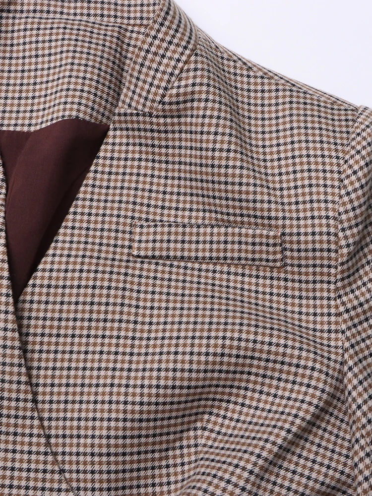 Colourblock Lace-Up V-Neck Blazer