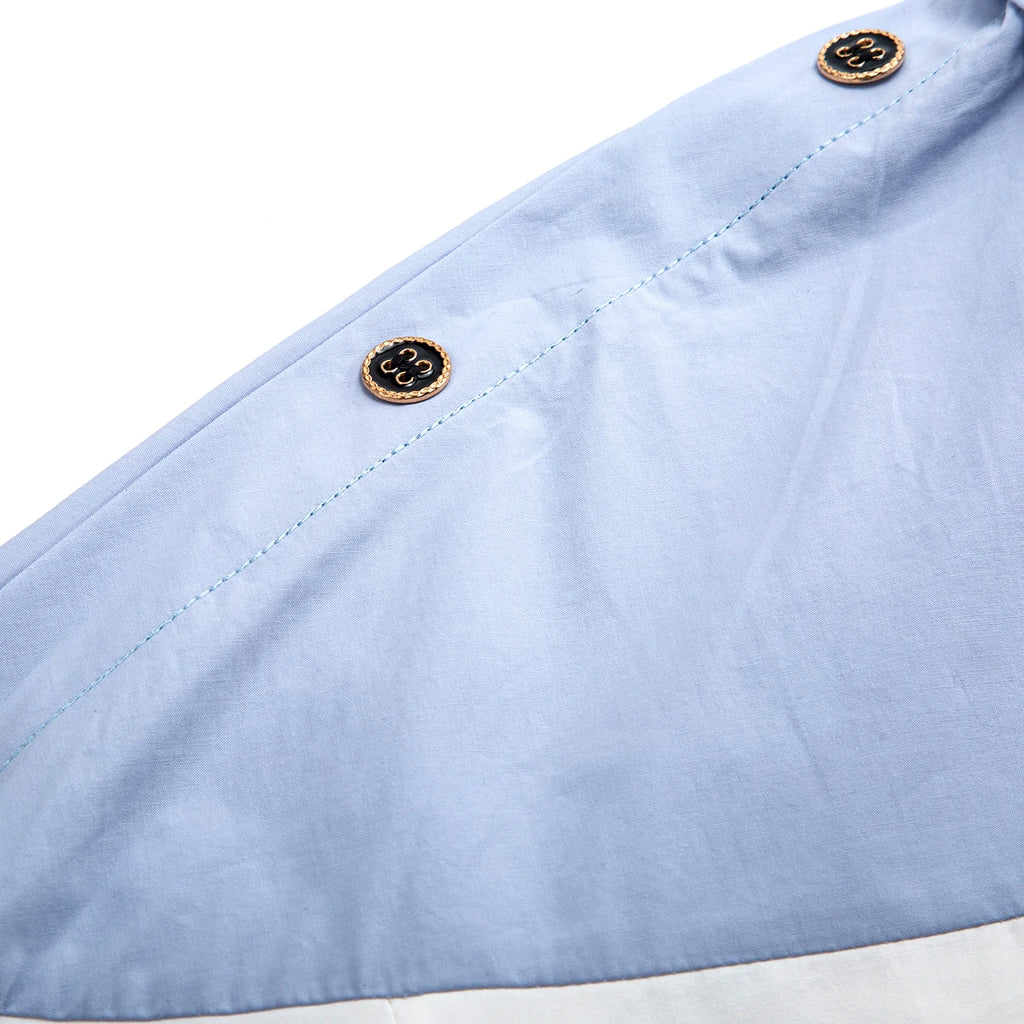 Spliced Color Block Business Shirt