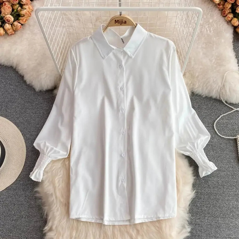 Shirt & Knit Vest Two-Piece Set