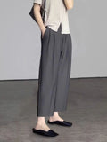 High Waist Harem Ankle Suit Pants