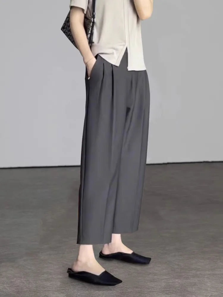 High Waist Harem Ankle Suit Pants