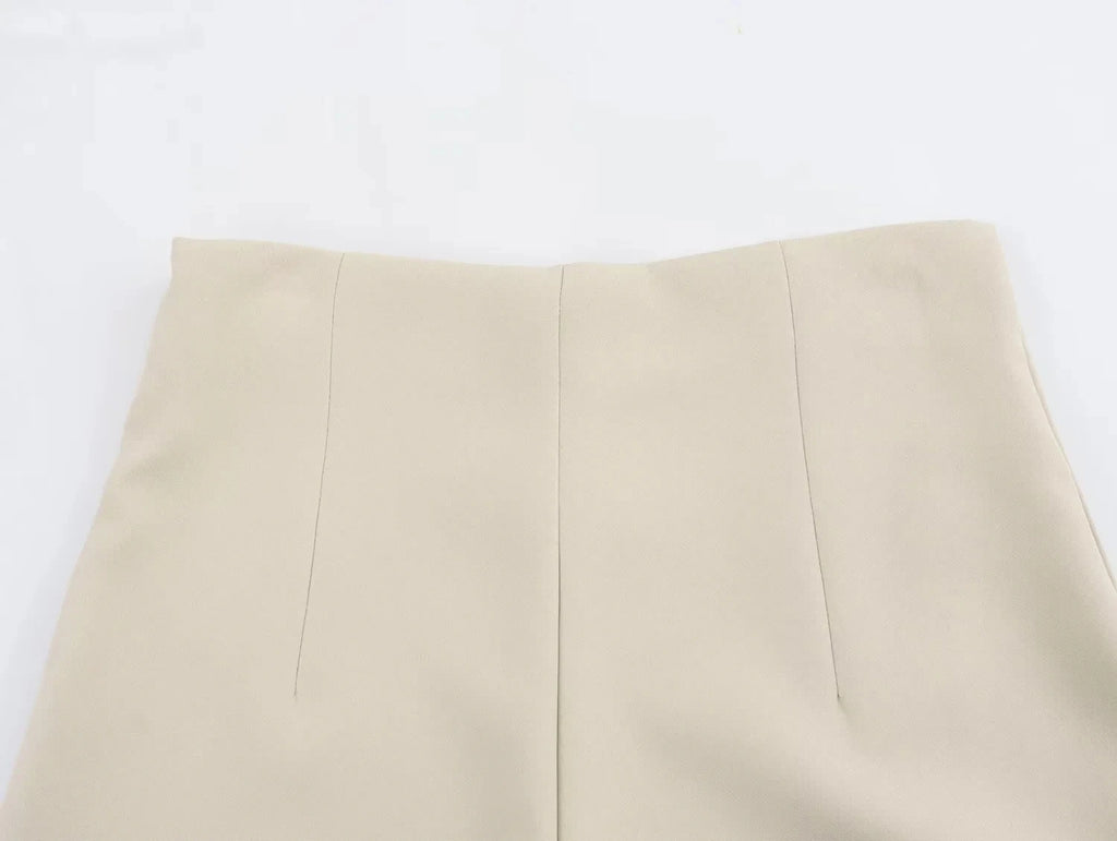 High-Waist Pleated Fluid Wide-Leg Trousers
