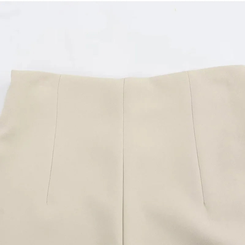 High-Waist Pleated Fluid Wide-Leg Trousers