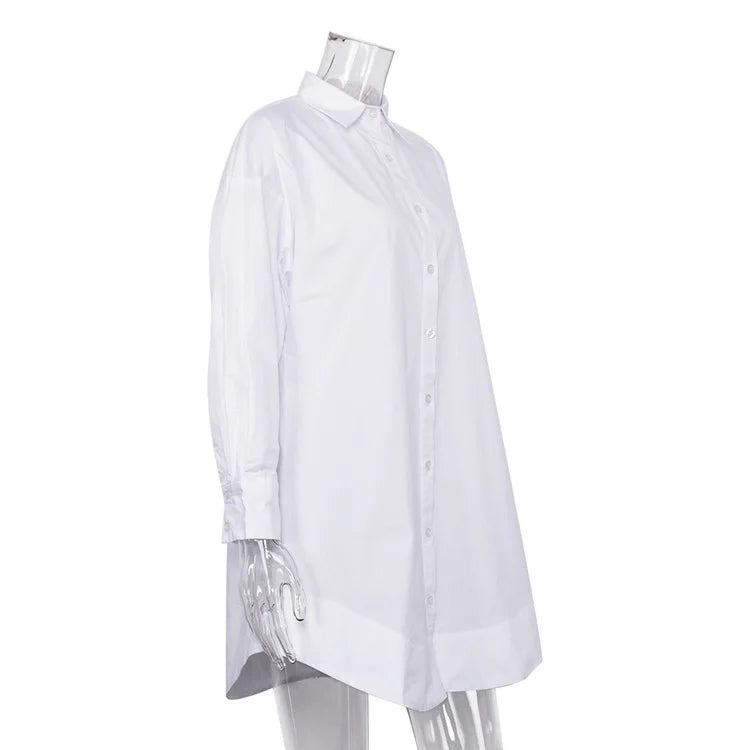 Minimalist Patchwork Oversized Work Blouse