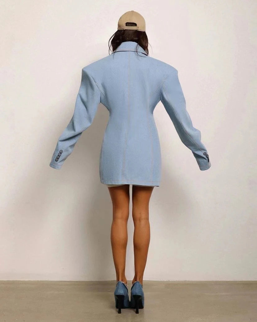 Minimalist Lapel Button Jacket